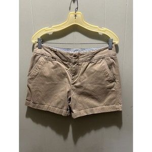 Tommy Hilfiger Womens Classic Stretch Chino Shorts Tan Khaki Size 6